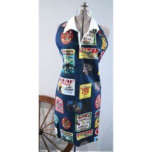 Vintage Apron Souvenir Australia Beer Labels of Australia Blue